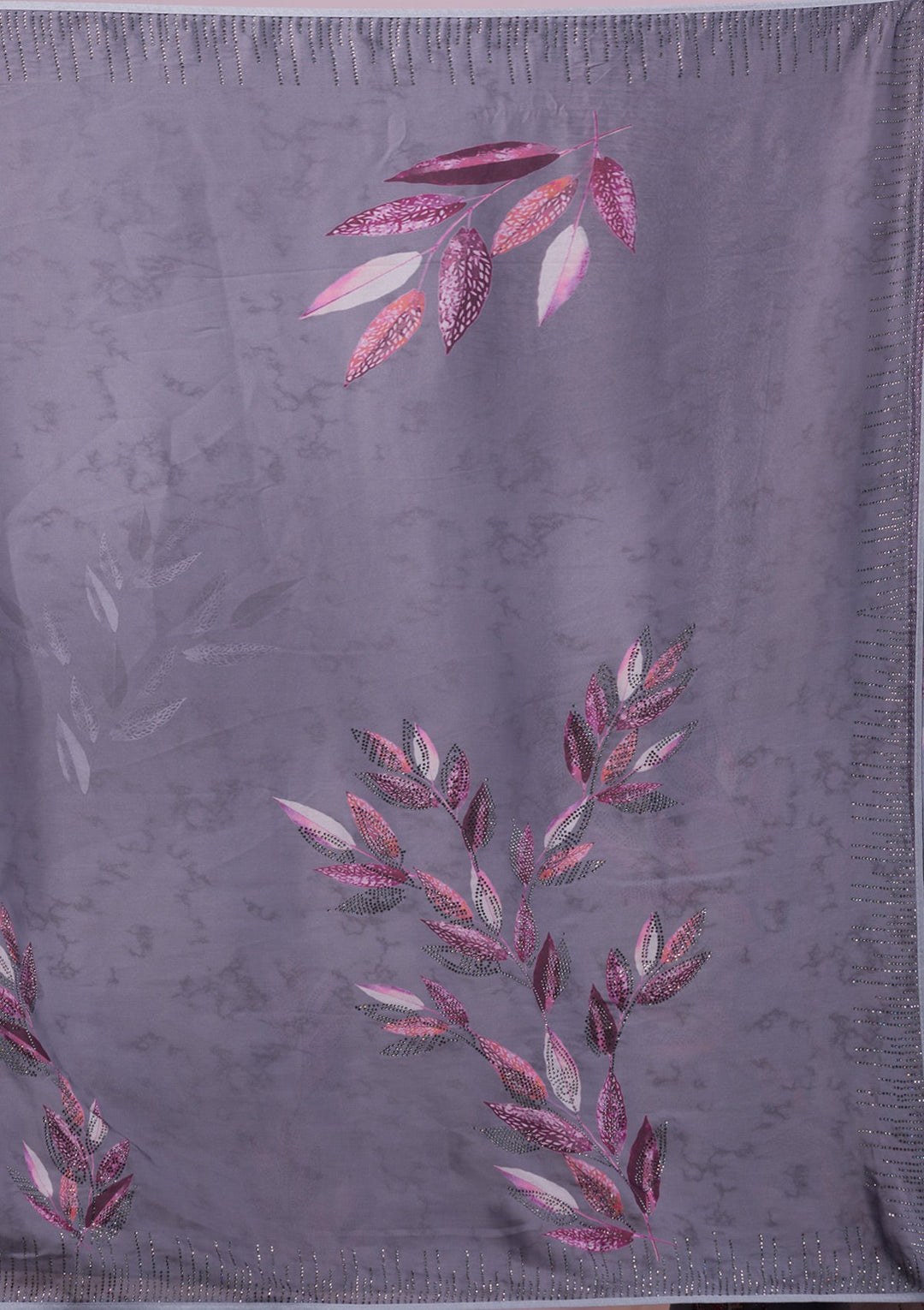 Peach Thread Work Satin Designer Saree-Koskii