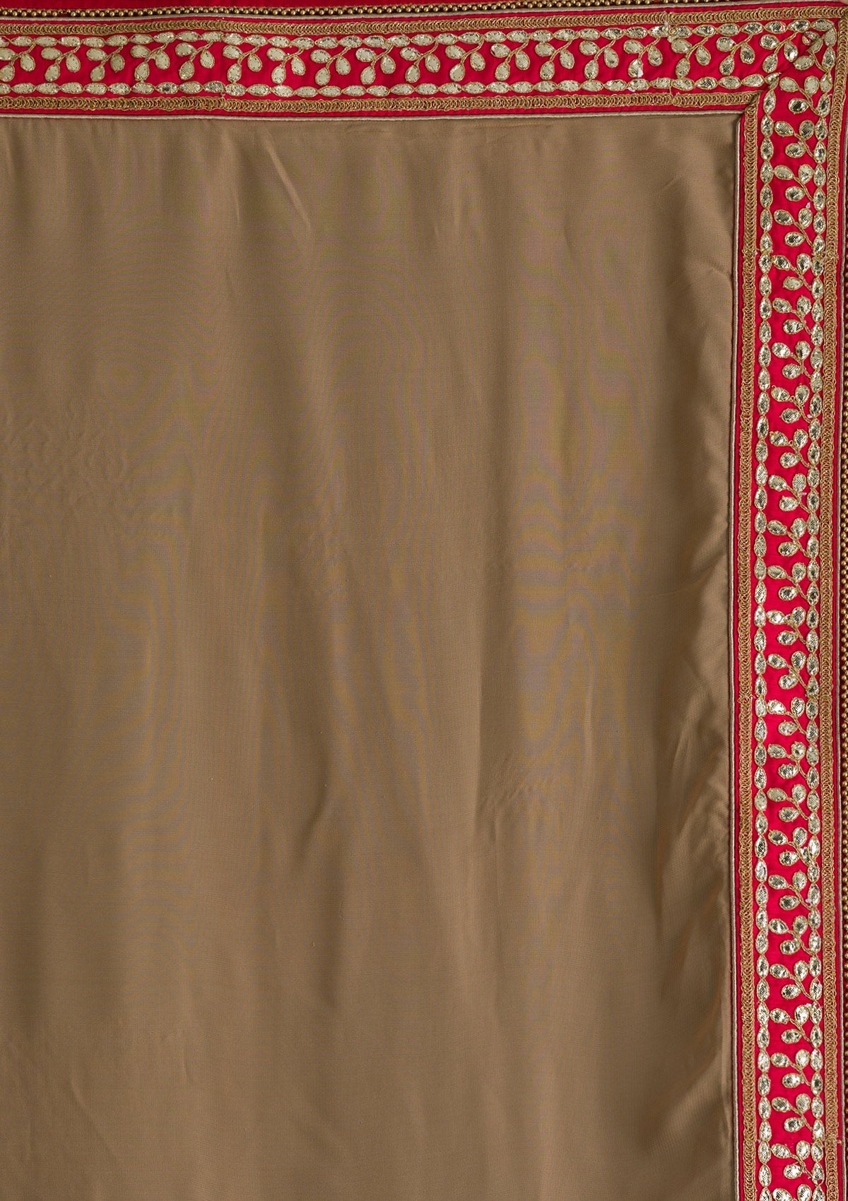Gold Gotapatti Georgette Unstitched Saree-Koskii