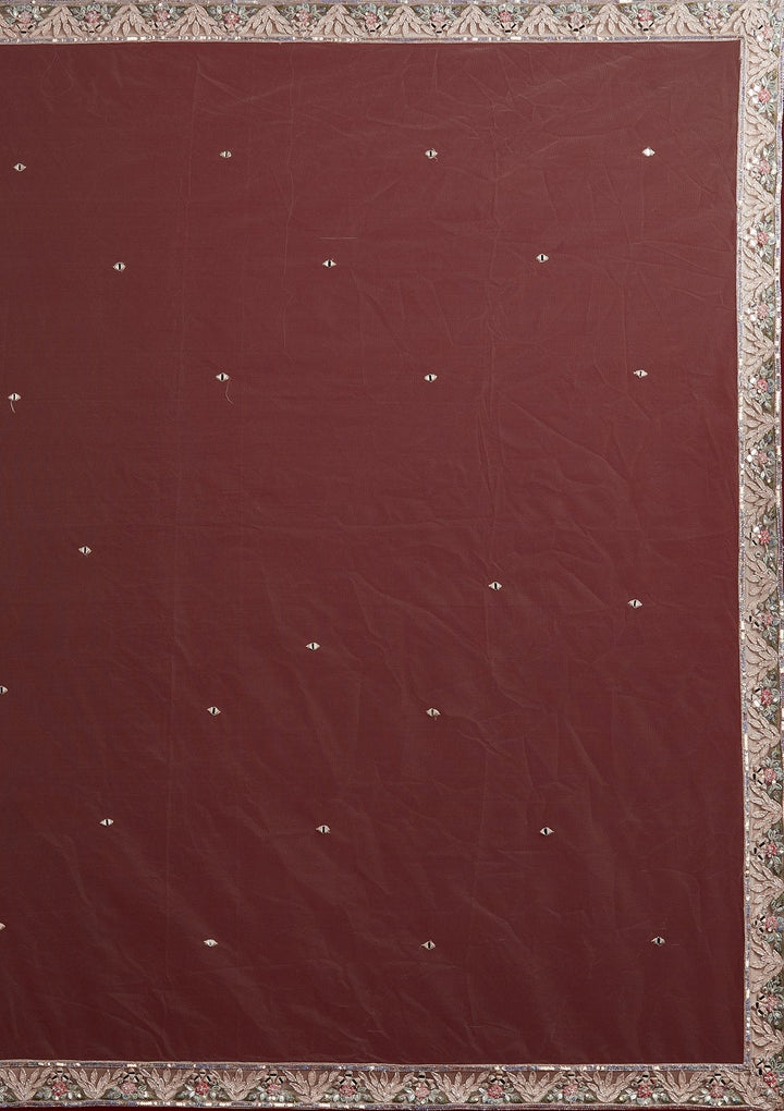 Gold Sequins Net Designer Lehenga - koskii