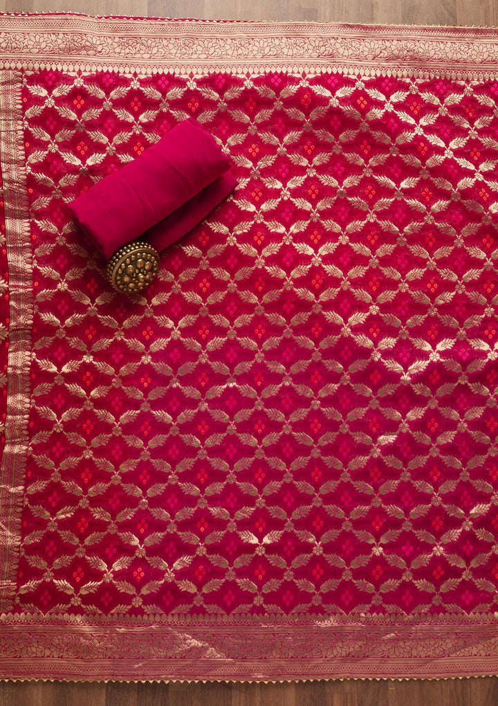 Gold Sequins Semi Crepe Unstitched Salwar Suit-Koskii