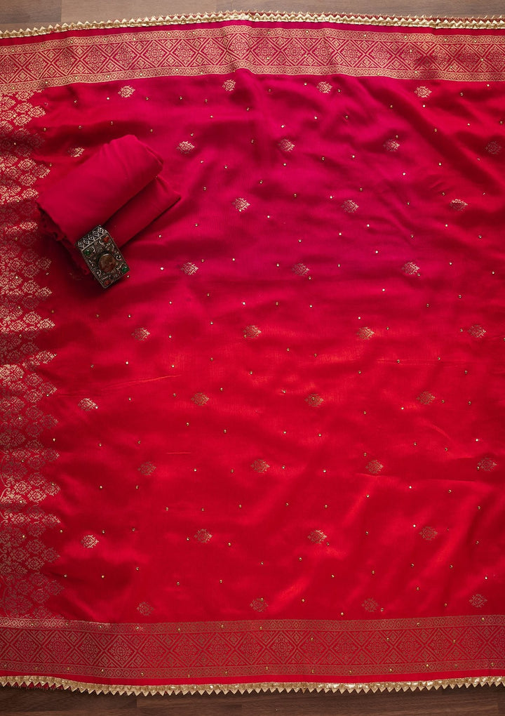 Gold Sequins Semi Crepe Designer Unstitched Salwar Suit - Koskii