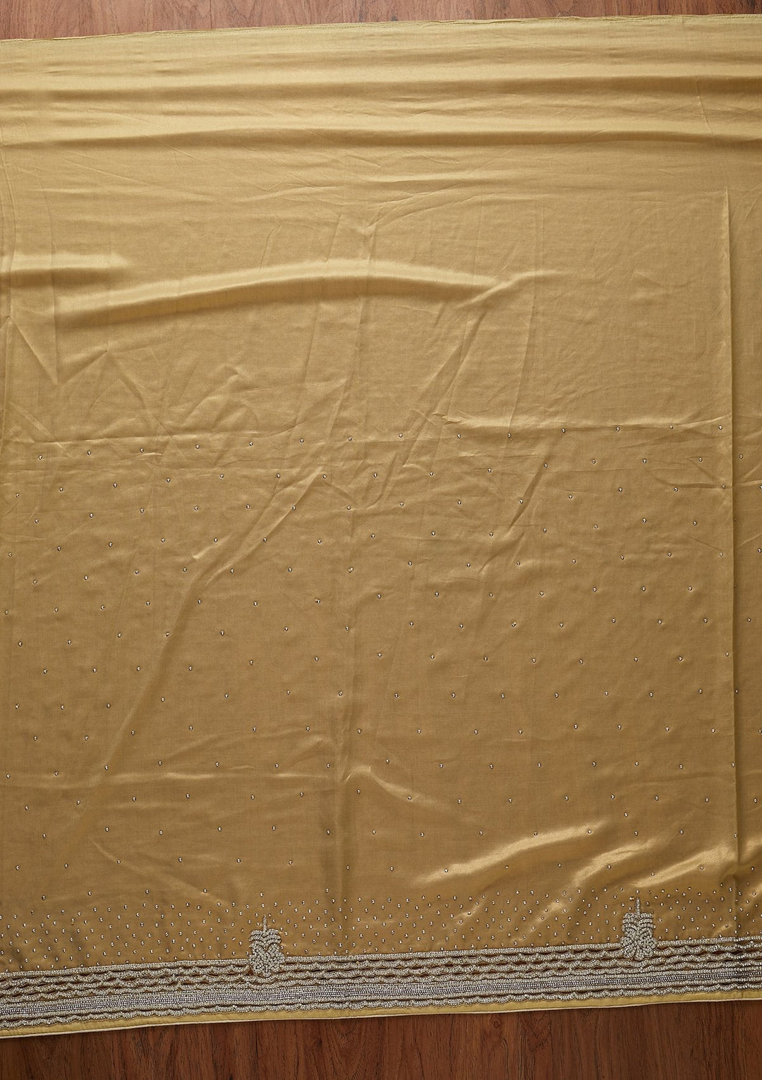 Gold Stonework Shimmer Designer Saree - koskii