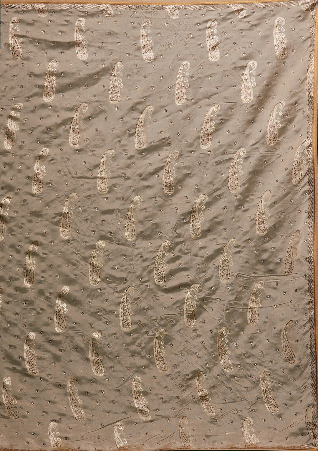Gold Swarovski Shimmer Saree - Koskii