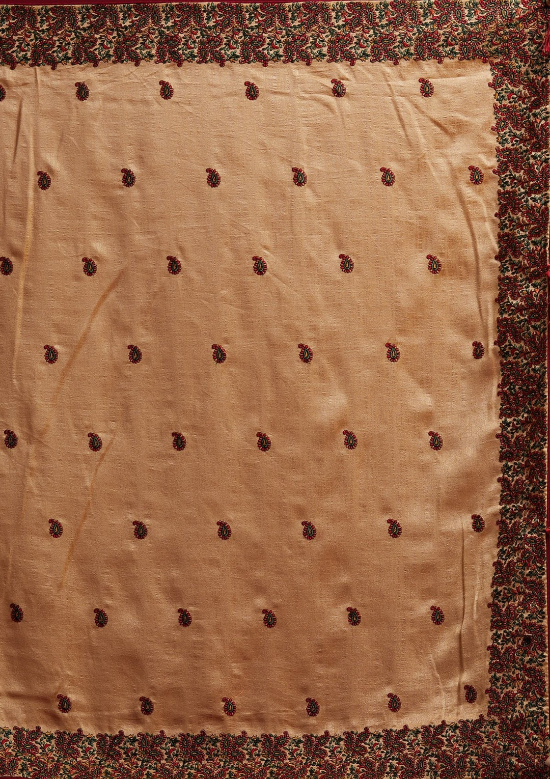 Gold Threadwork Art Silk Designer Saree - koskii