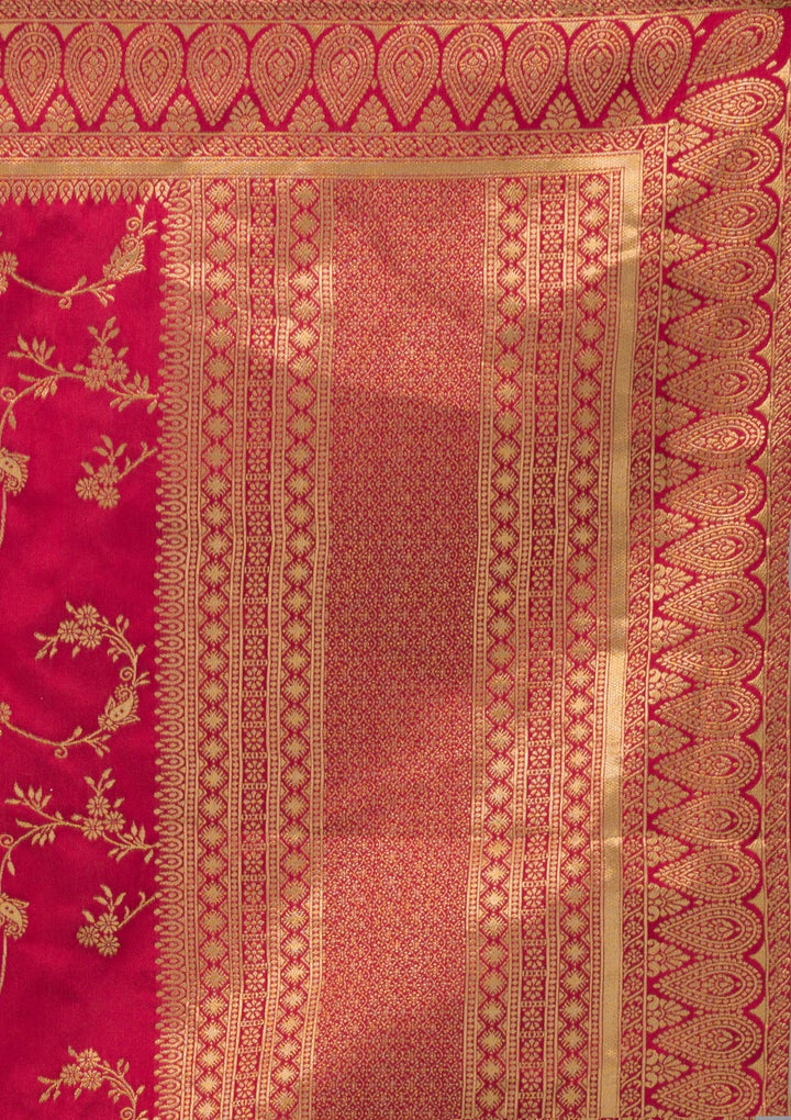 Gold Zariwork Art Silk Designer Lehenga-Koskii