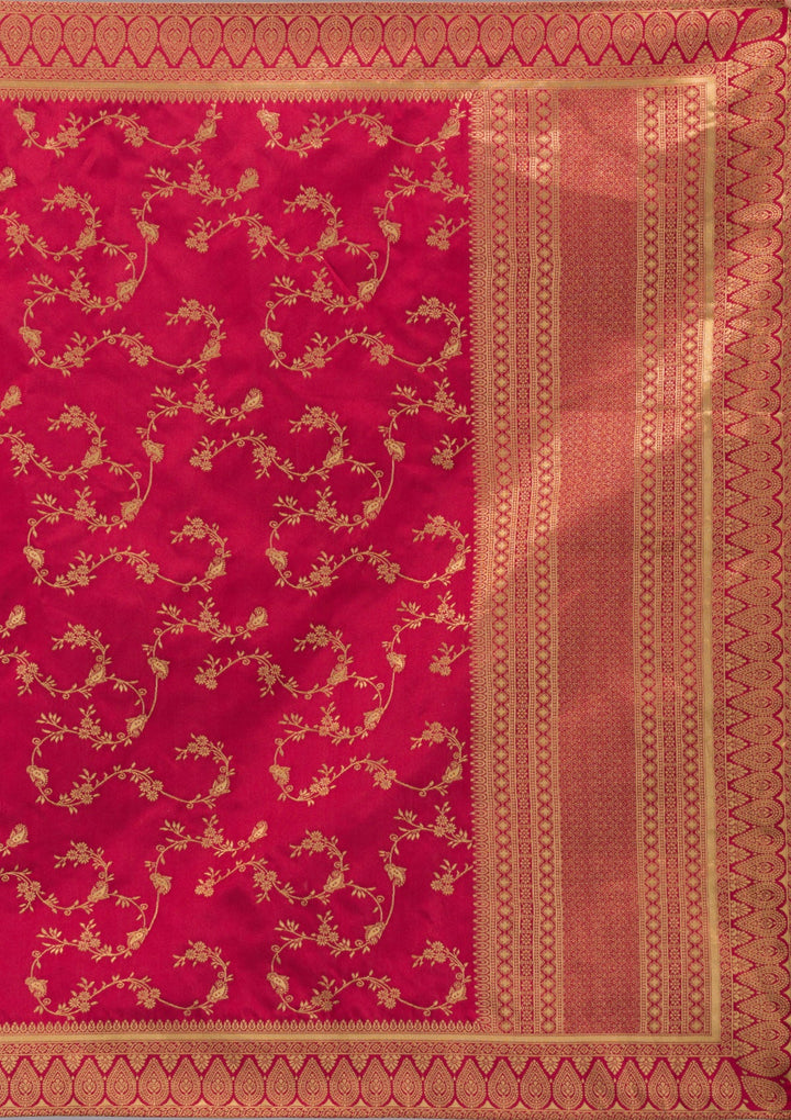 Gold Zariwork Art Silk Designer Lehenga-Koskii