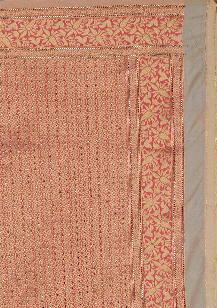 Gold Zariwork Art Silk Designer Saree - Koskii