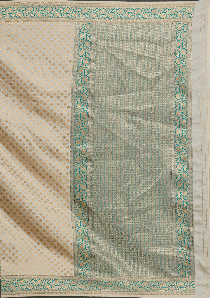 Gold Zariwork Art Silk Saree - Koskii