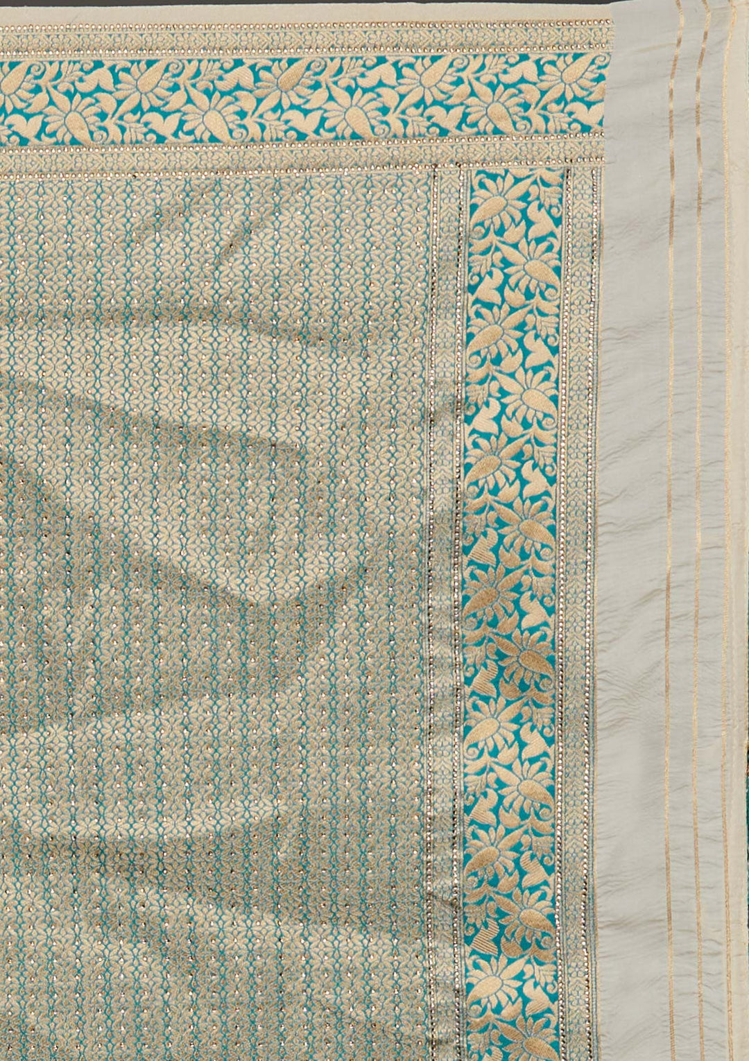 Gold Zariwork Art Silk Saree - Koskii