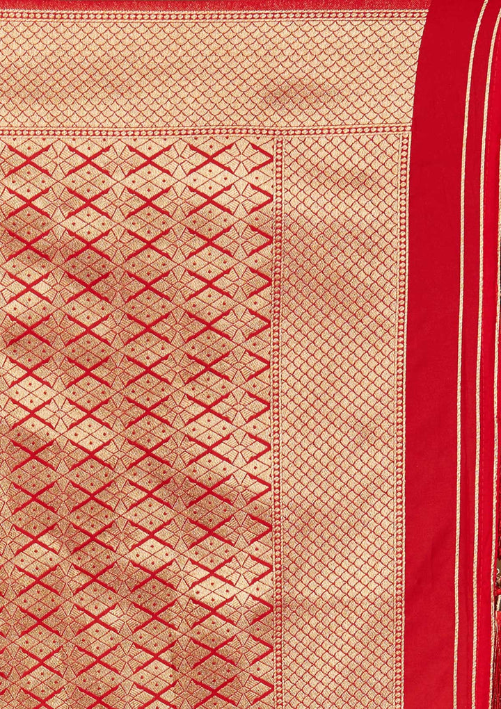 Gold Zariwork Art Silk Designer Saree - Koskii