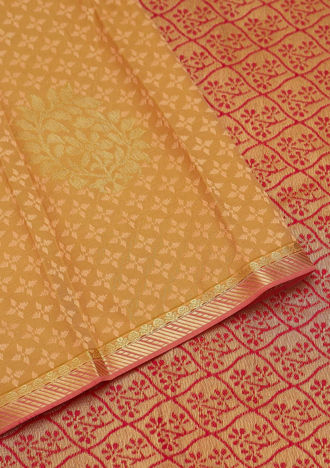 Gold Zariwork Art Silk Saree - Koskii