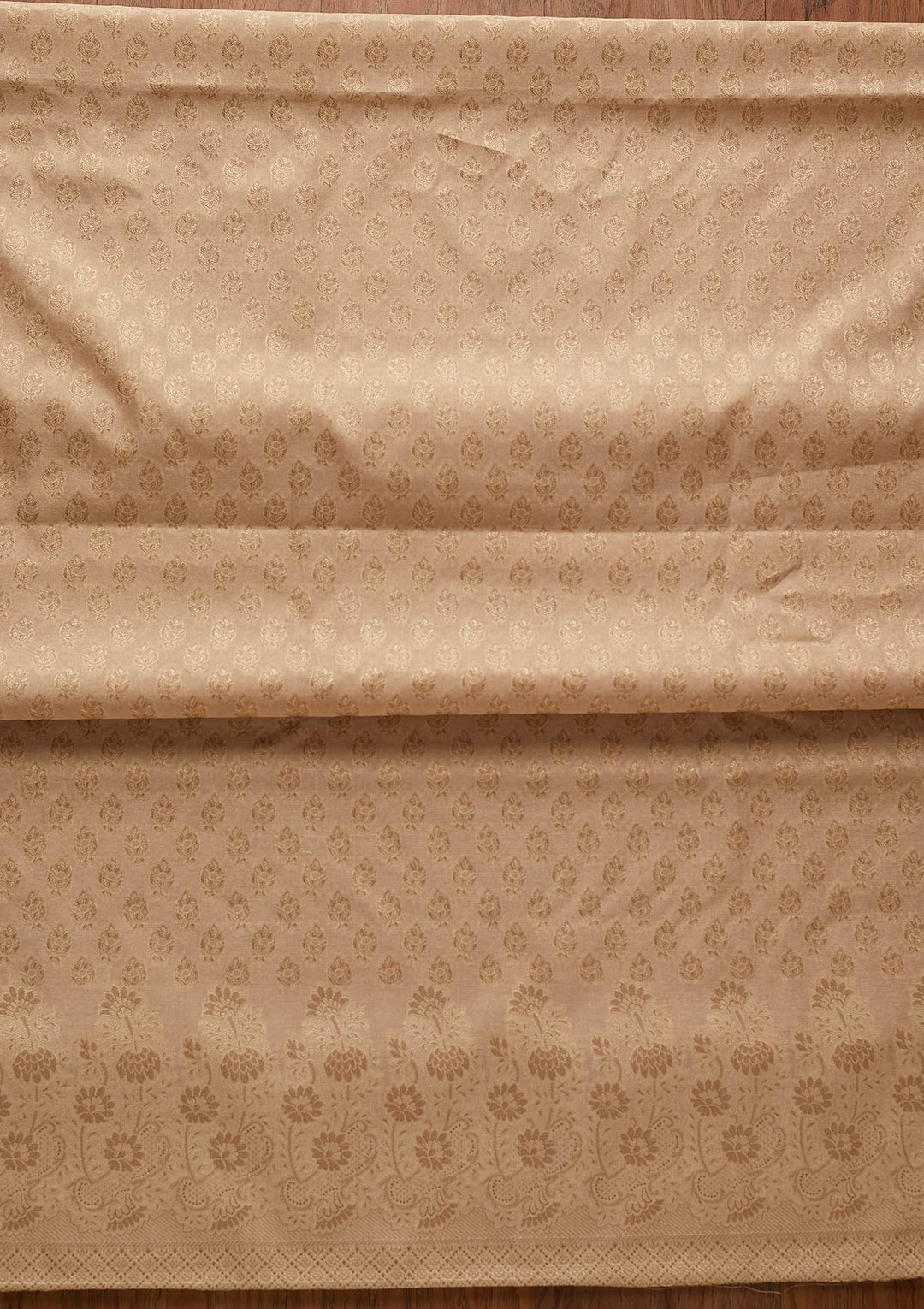 Gold Zariwork Banarasi Designer Unstitched Salwar Suit - koskii