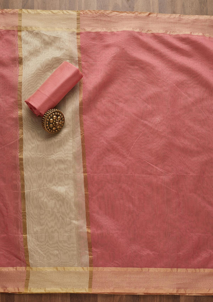 Gold Zariwork Brocade Unstitched Salwar Suit - Koskii