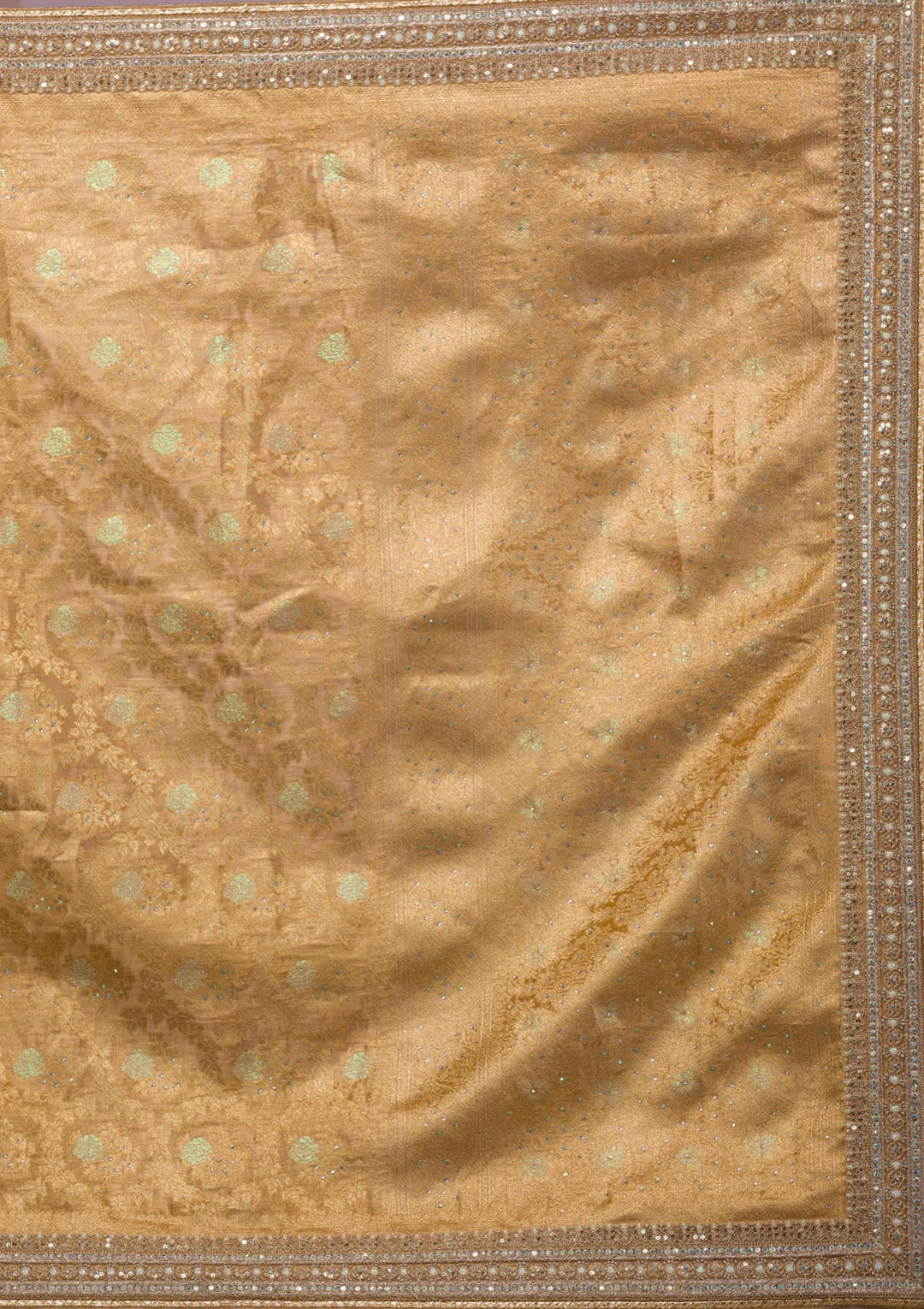 Gold Zariwork Brocade Saree-Koskii