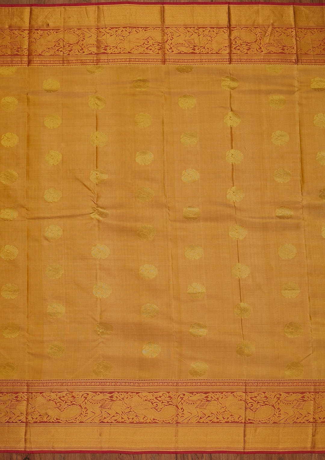 Gold Zariwork Pure Silk Designer Saree - koskii