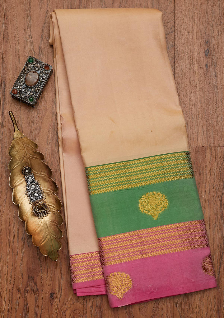 Gold Zariwork Pure Silk Designer Saree - koskii