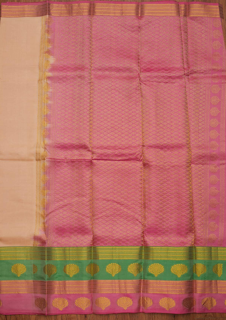 Gold Zariwork Pure Silk Designer Saree - koskii