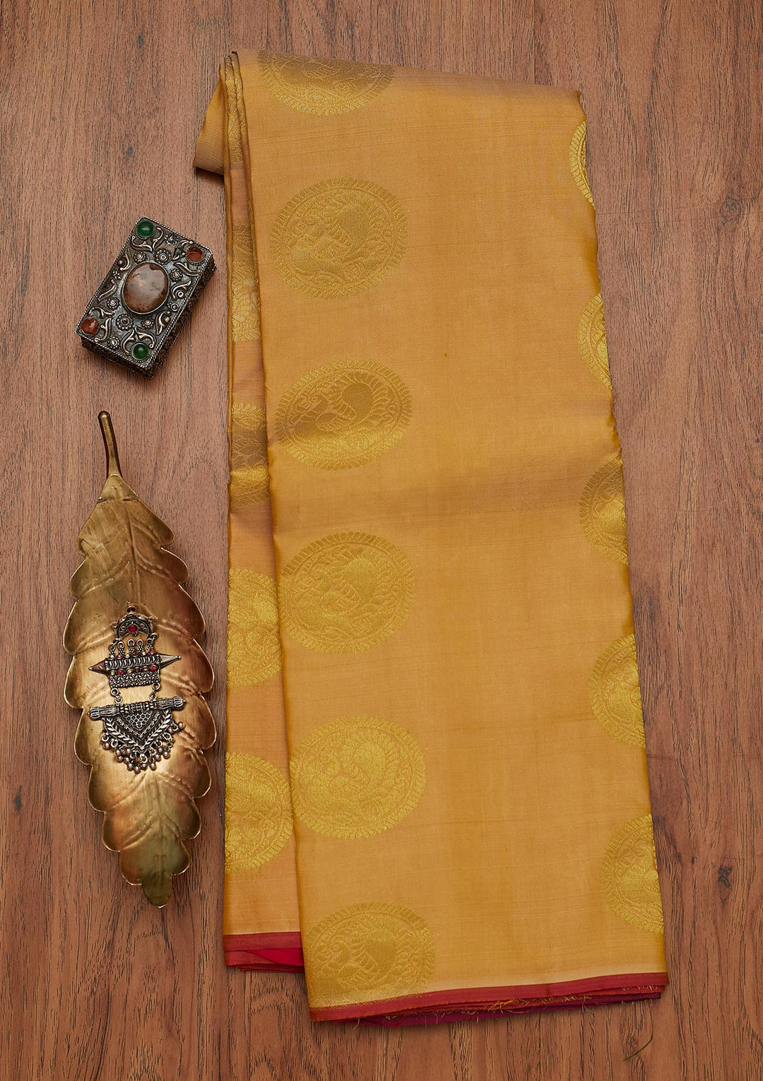Gold Zariwork Pure Silk Designer Saree - koskii