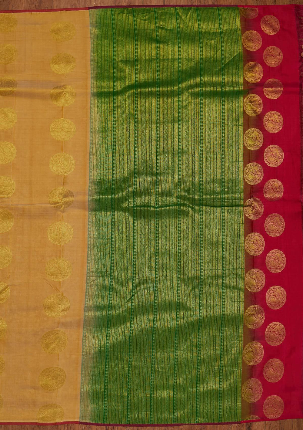 Gold Zariwork Pure Silk Designer Saree - koskii