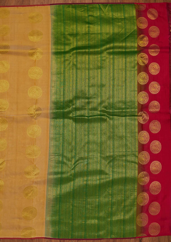 Gold Zariwork Pure Silk Designer Saree - koskii