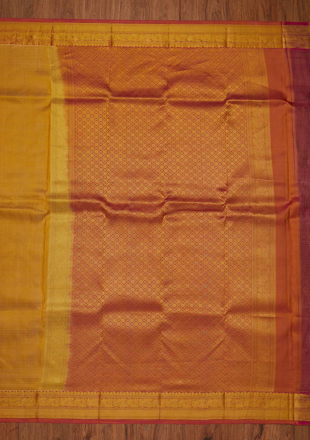 Gold Zariwork Pure Silk Designer Saree - koskii