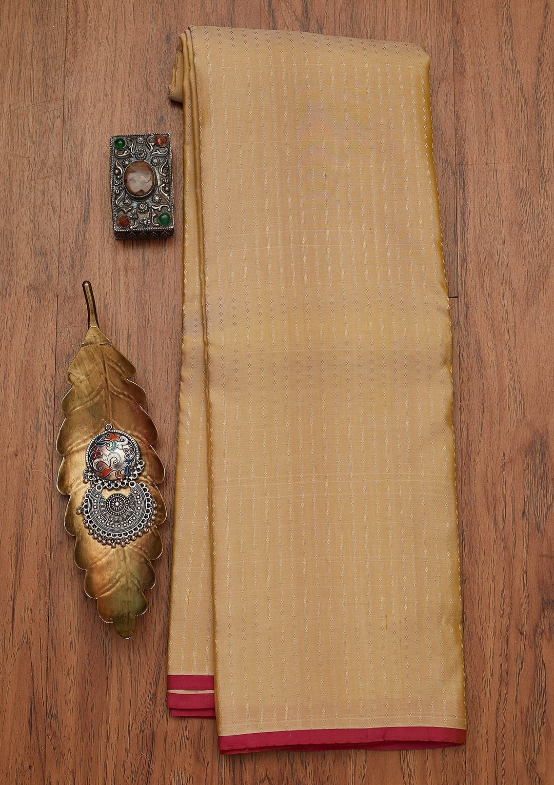 Gold Zariwork Pure Silk Designer Saree - koskii