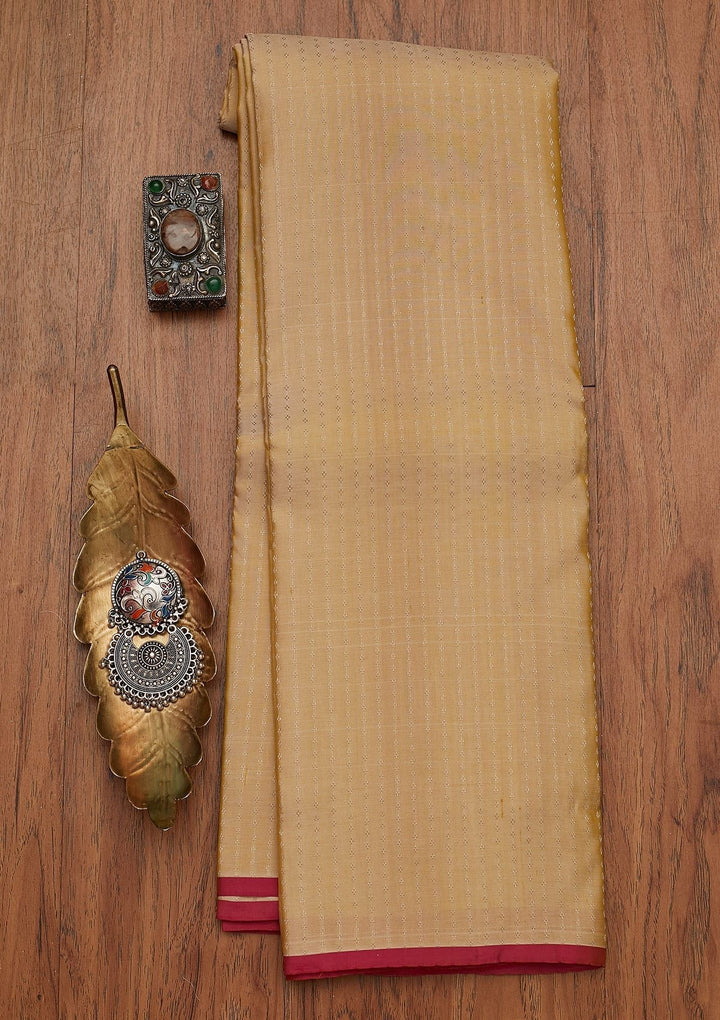 Gold Zariwork Pure Silk Designer Saree - koskii