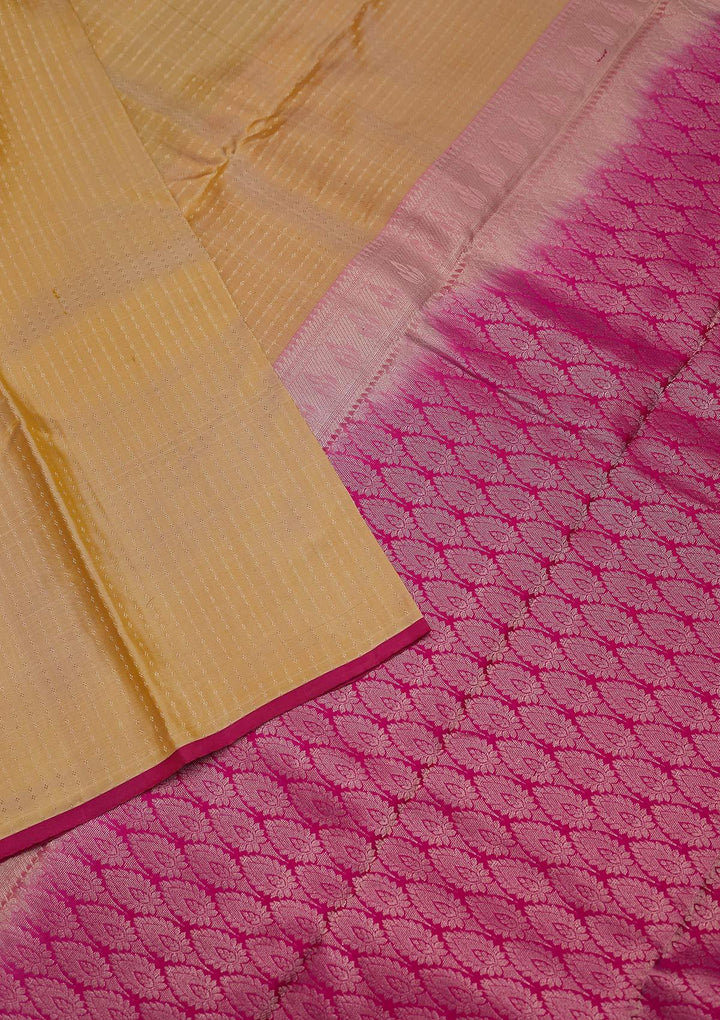 Gold Zariwork Pure Silk Designer Saree - koskii