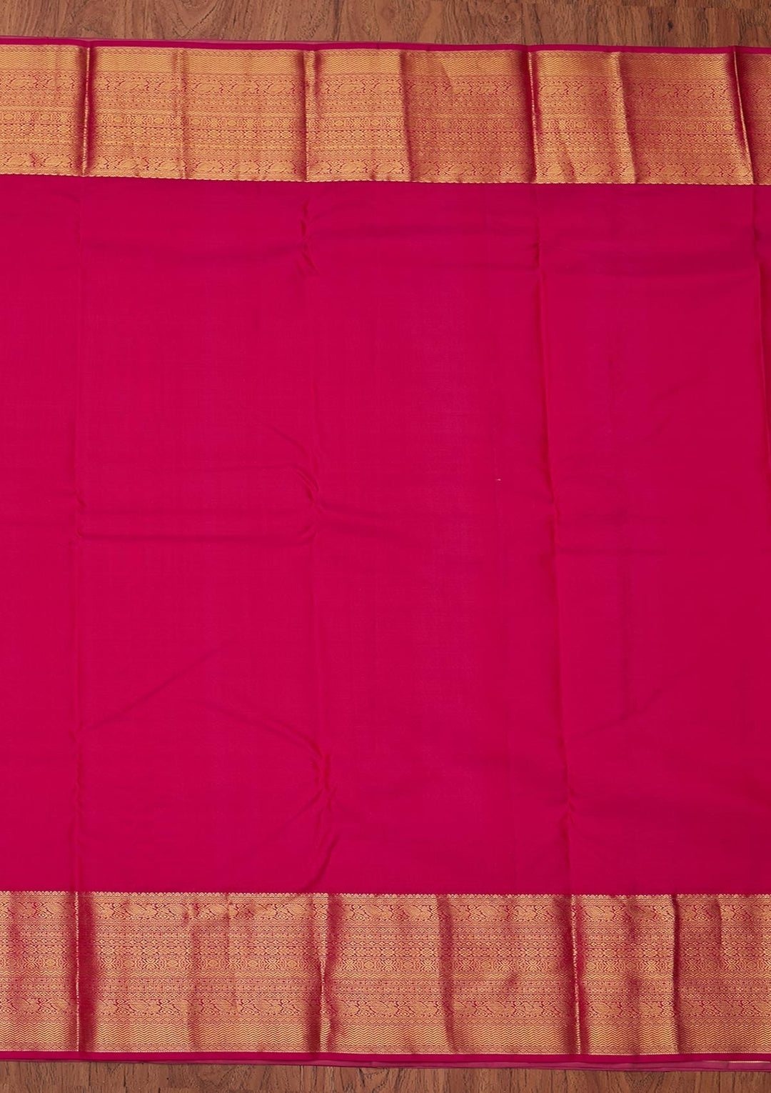 Gold Zariwork Pure Silk Designer Unstitched Saree - Koskii