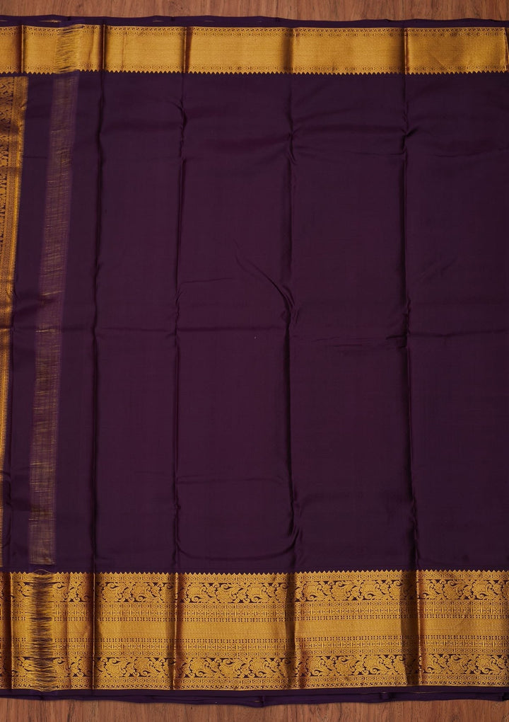 Gold Zariwork Pure Silk Designer Unstitched Saree - Koskii