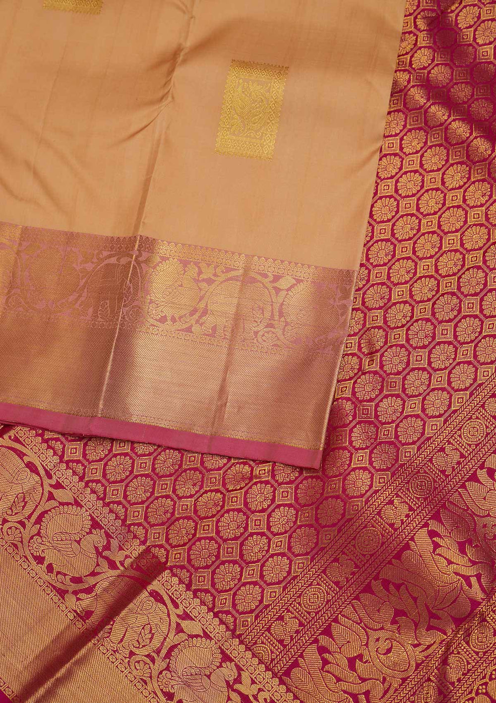 Gold Zariwork Pure Silk Designer Saree - Koskii