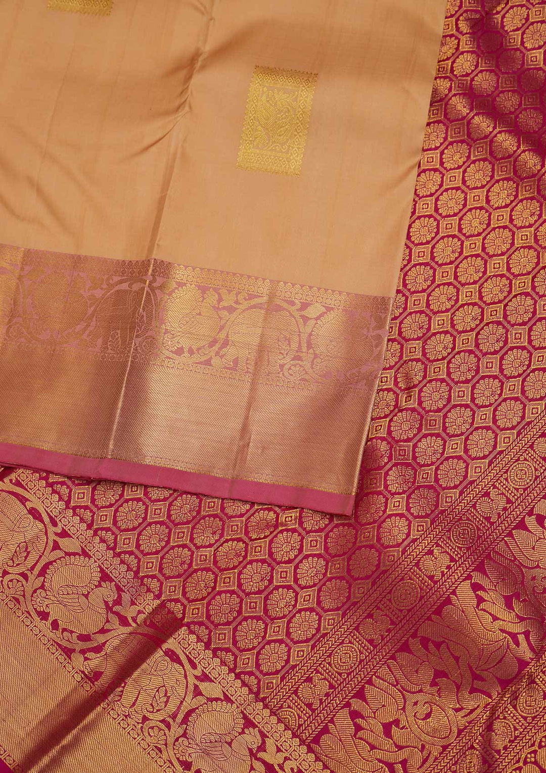 Gold Zariwork Pure Silk Designer Saree - Koskii
