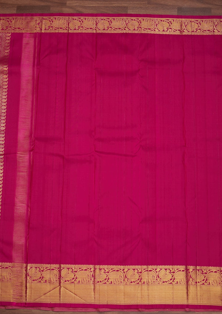 Gold Zariwork Pure Silk Designer Saree - Koskii