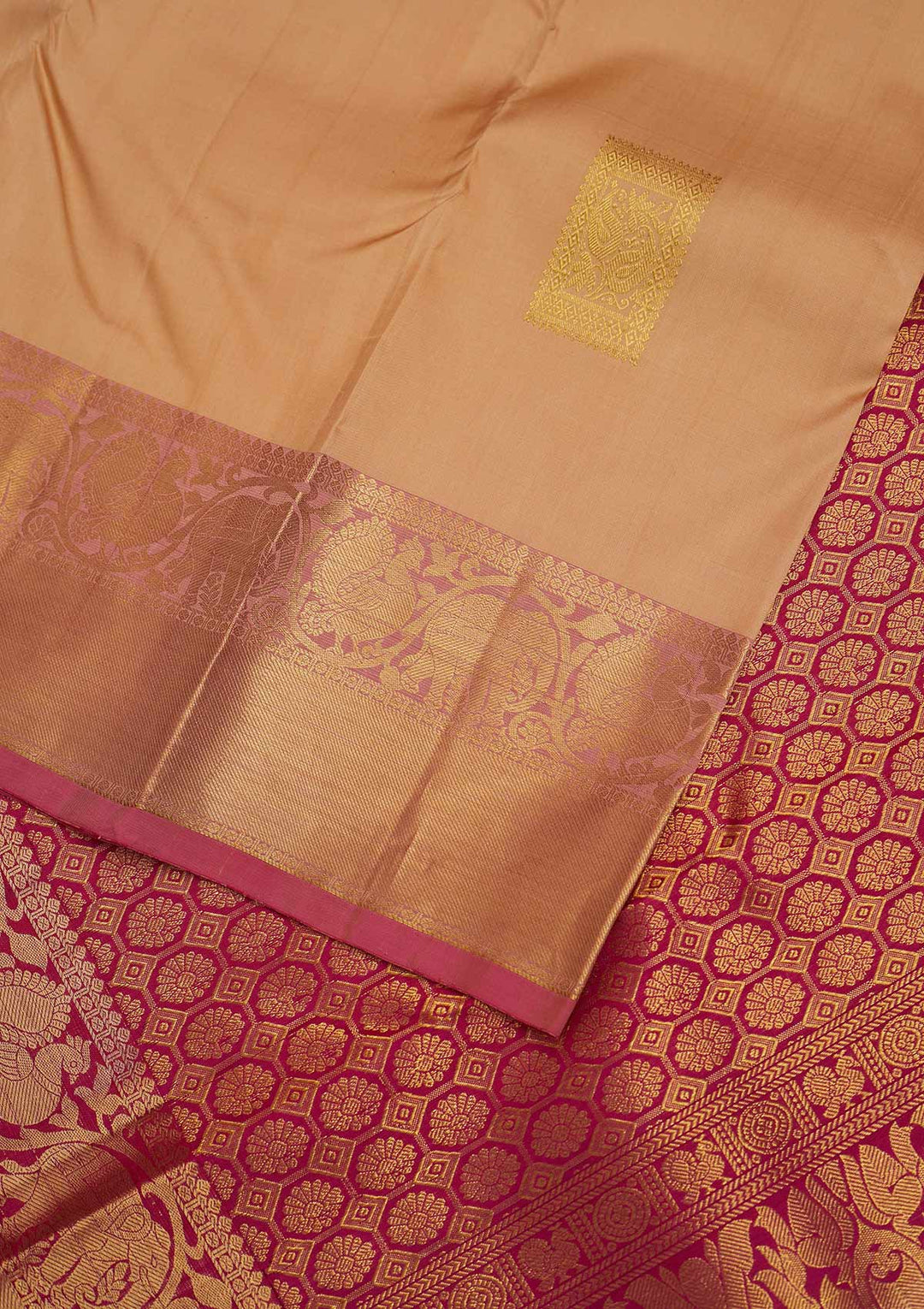 Gold Zariwork Pure Silk Designer Saree - Koskii