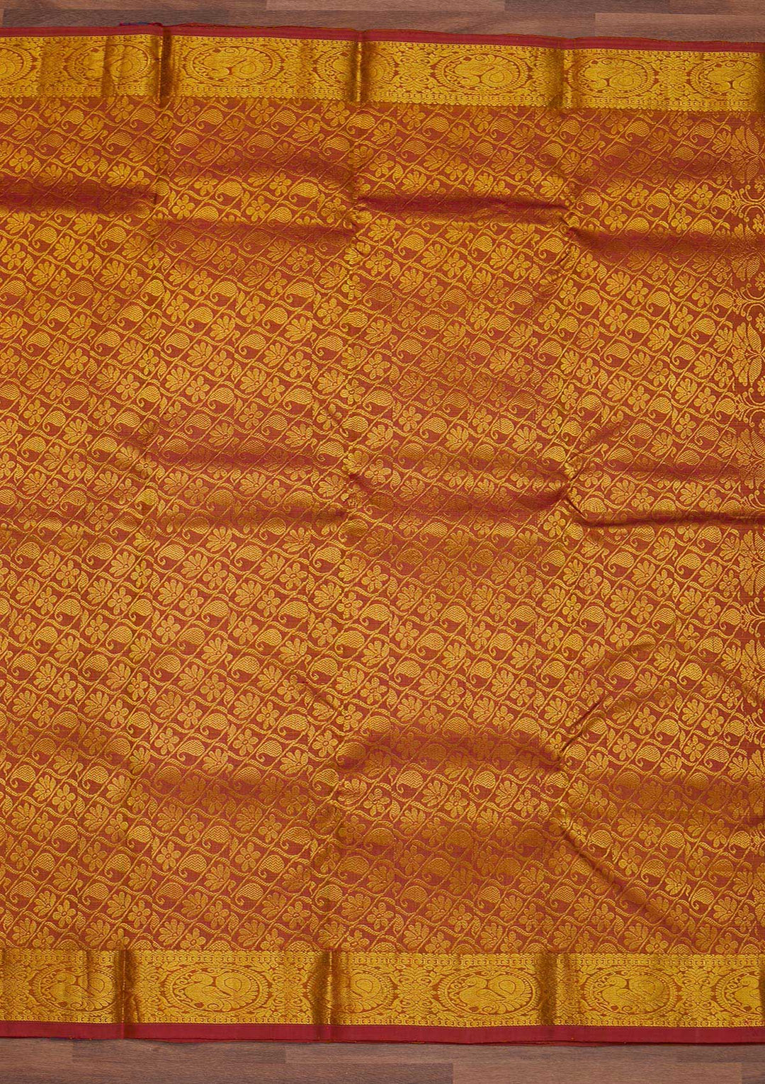 Gold Zariwork Pure Silk Designer Saree - Koskii