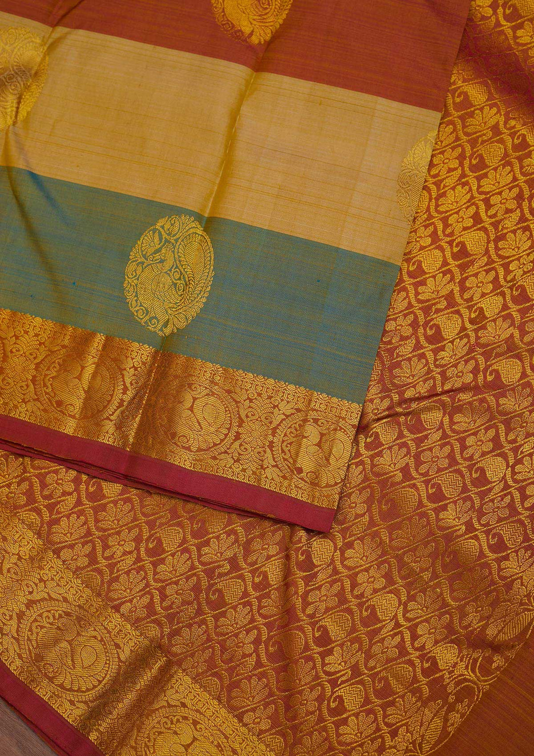 Gold Zariwork Pure Silk Designer Saree - Koskii