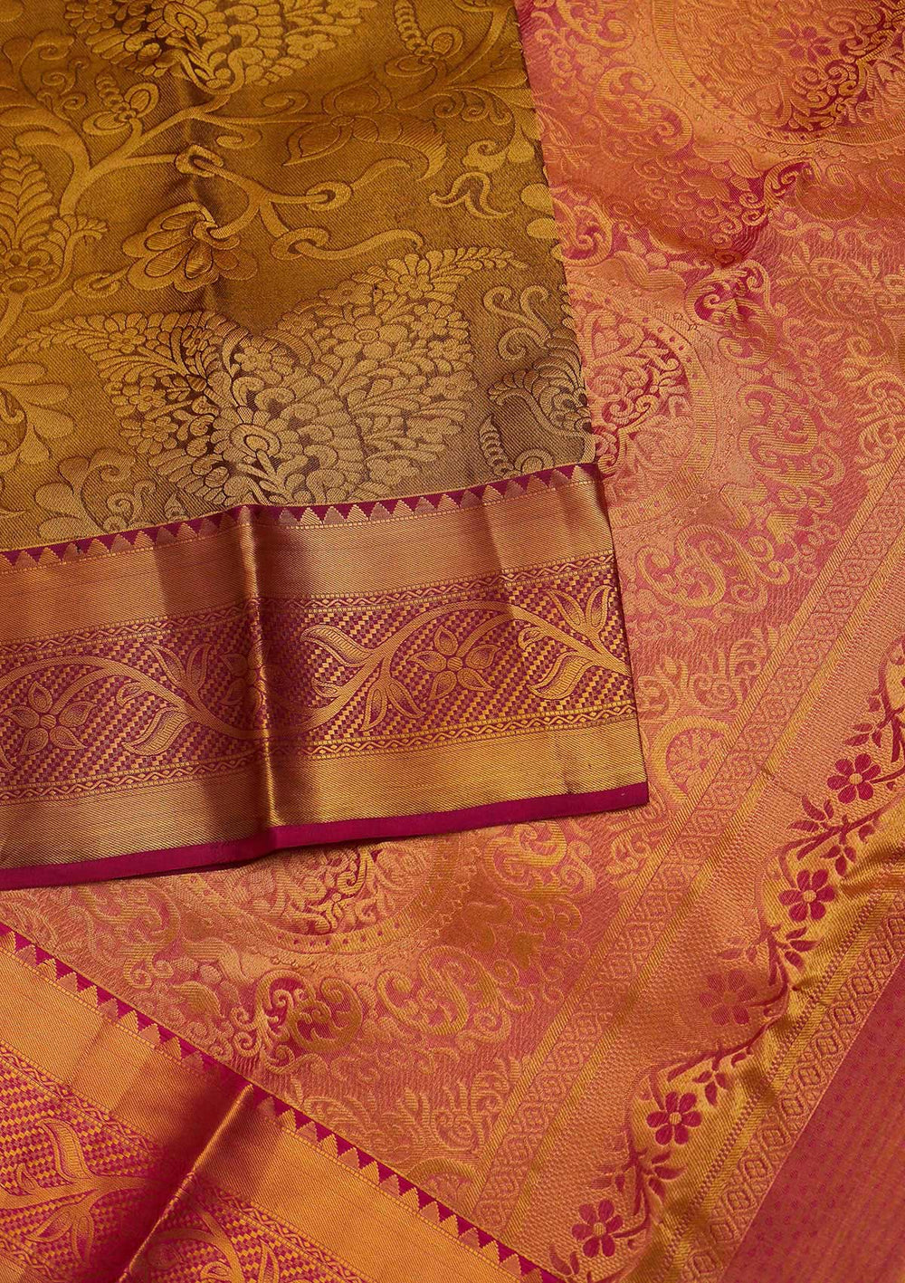 Gold Zariwork Pure Silk Designer Saree - Koskii