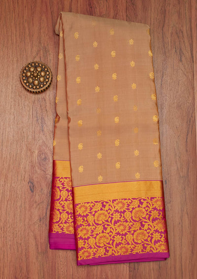 Gold Zariwork Pure Silk Saree- Koskii