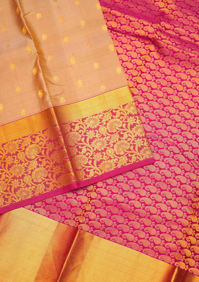 Gold Zariwork Pure Silk Saree - Koskii