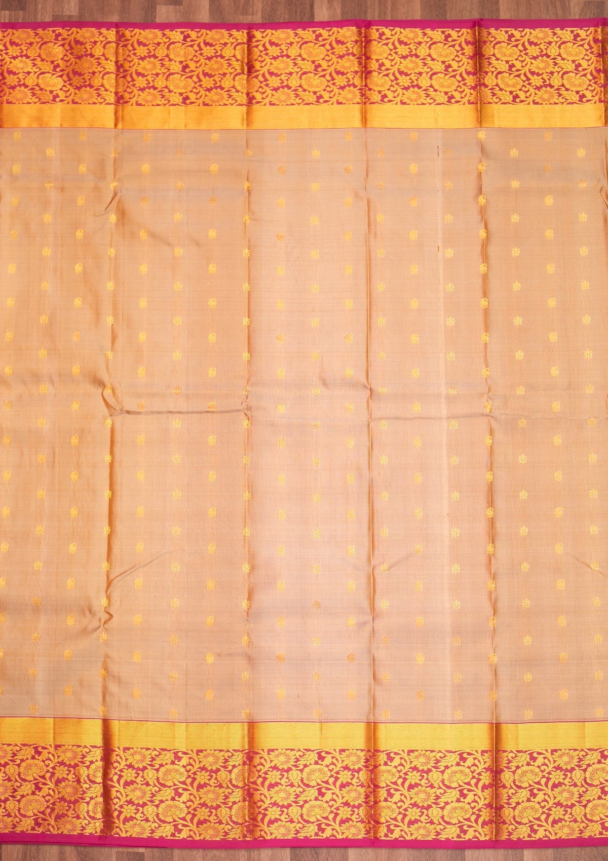 Gold Zariwork Pure Silk Saree - Koskii