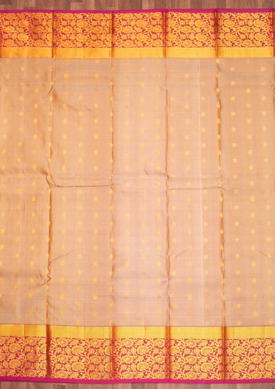 Gold Zariwork Pure Silk Saree - Koskii