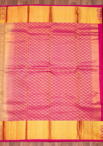 Gold Zariwork Pure Silk Saree - Koskii