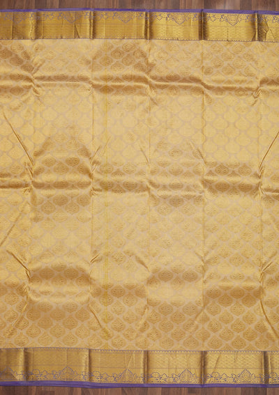 Gold Zariwork Pure Silk Saree-Koskii