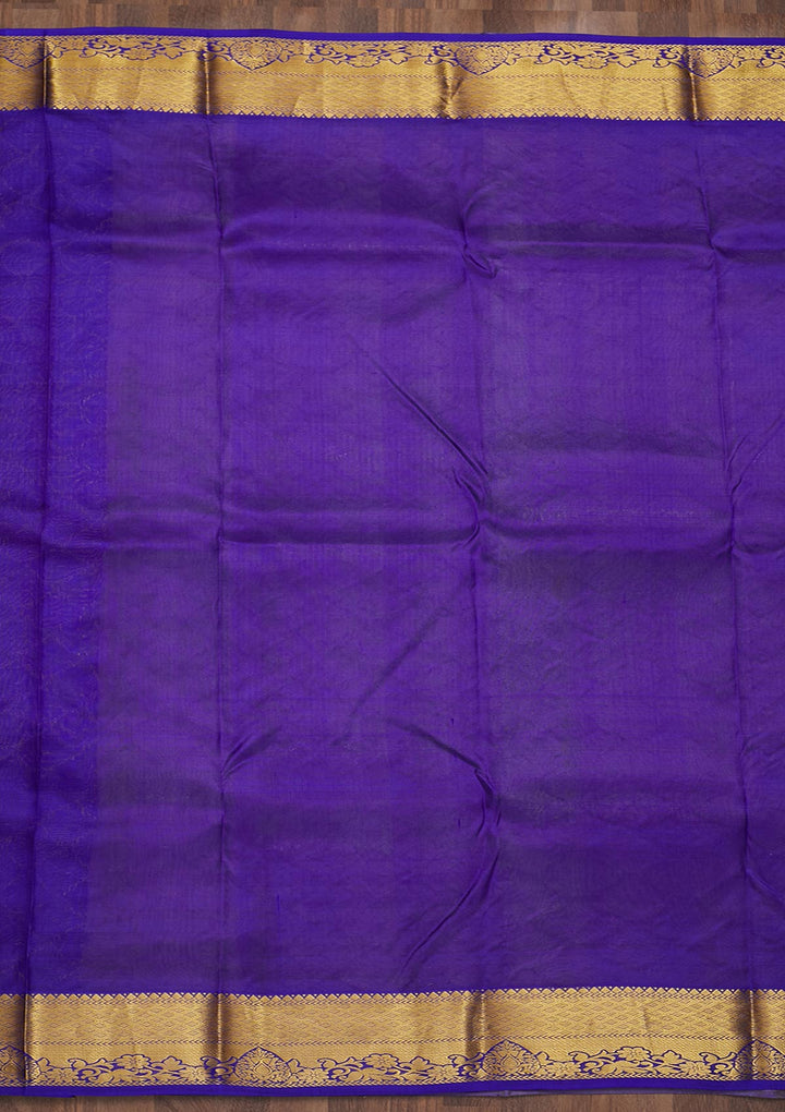 Gold Zariwork Pure Silk Saree-Koskii