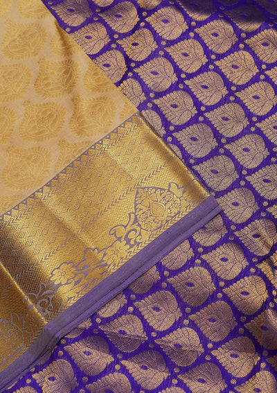 Gold Zariwork Pure Silk Saree-Koskii