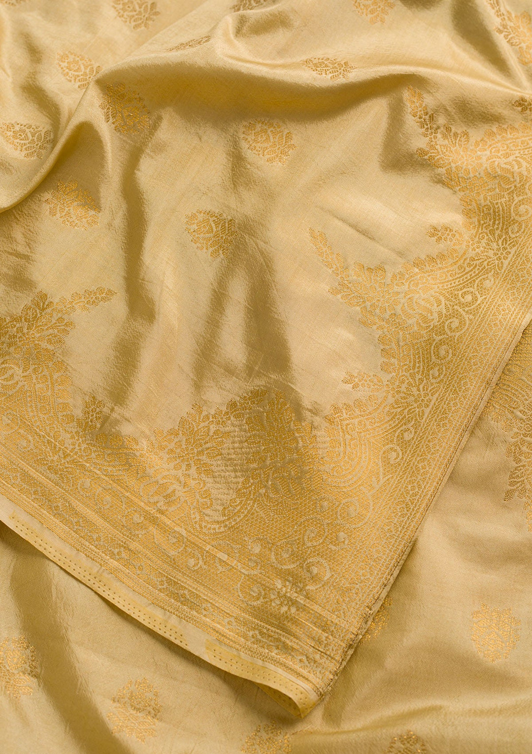 Gold Zariwork Raw Silk Dupatta-Koskii