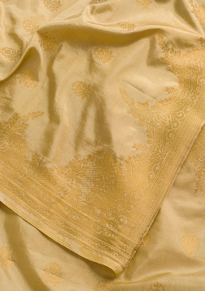 Gold Zariwork Raw Silk Dupatta-Koskii