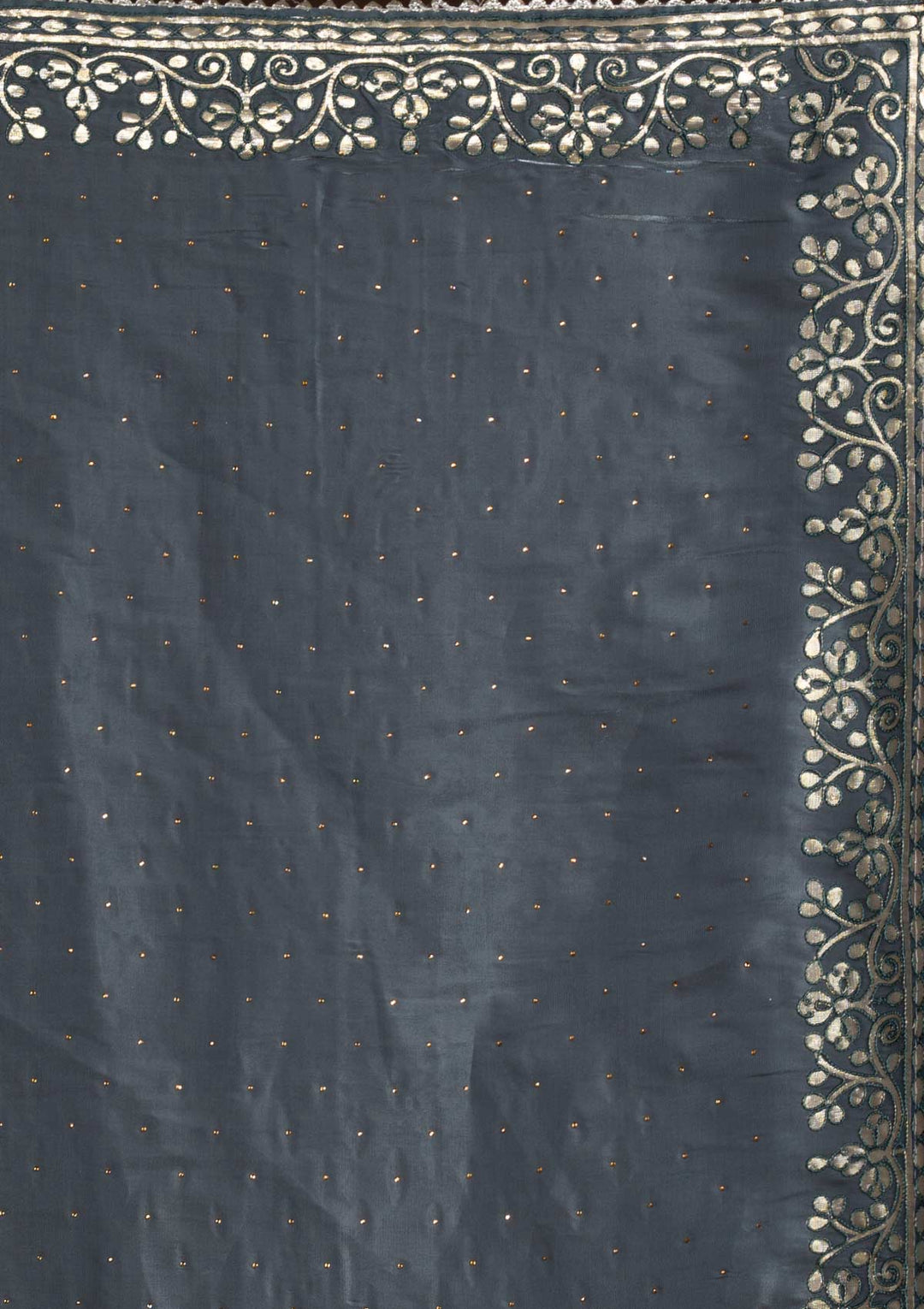 Grey Gotapatti Georgette Saree-Koskii