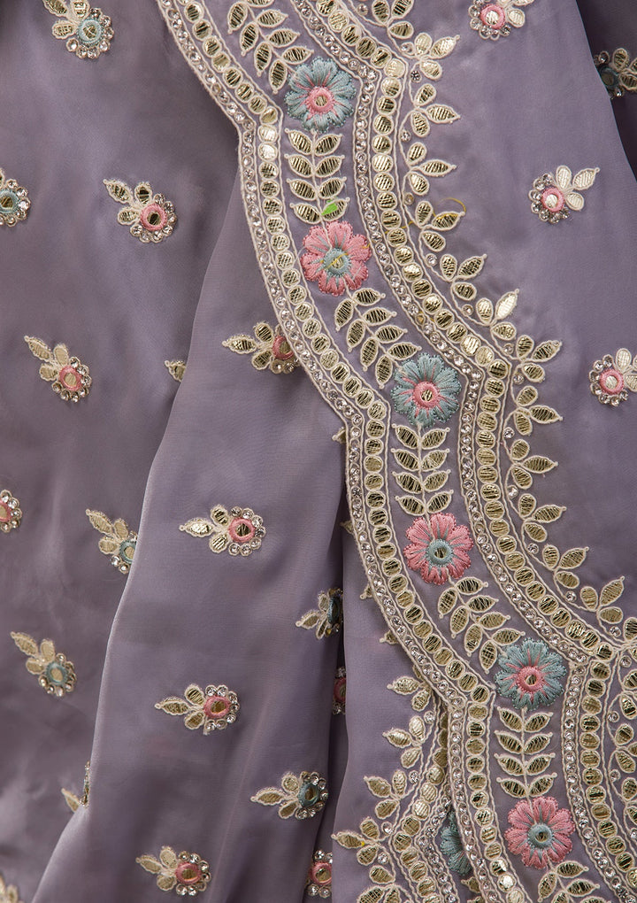 Mehendi Bandhani Satin Designer Saree-Koskii