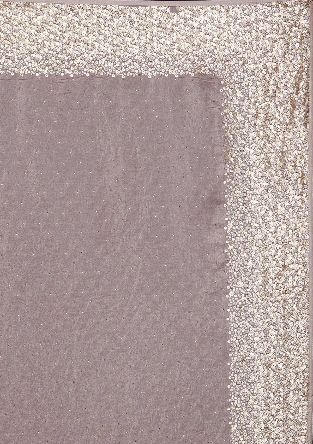 Grey Sequins Shimmer Saree-Koskii